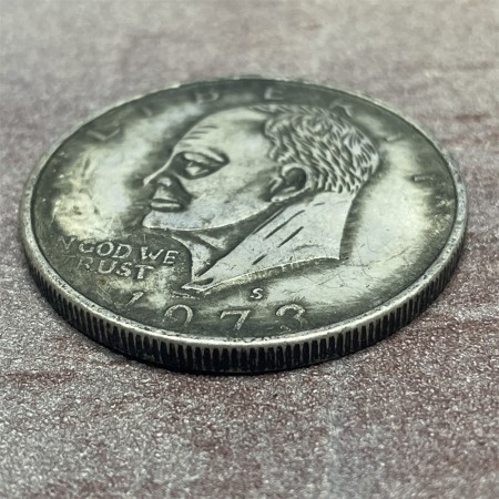 1973 Eisenhower Silver Dollar Coin | US Commemorative Coin